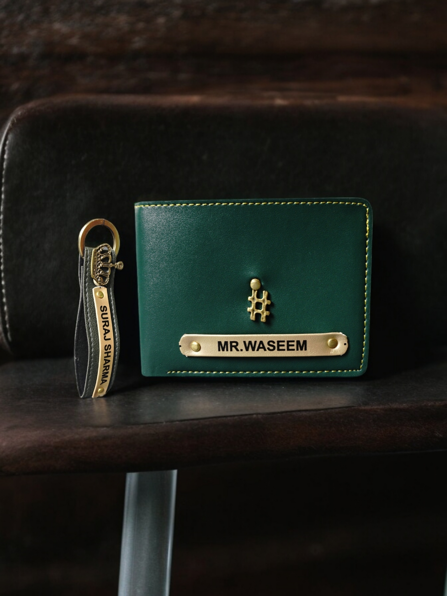 Fox lather wallet+ keychan