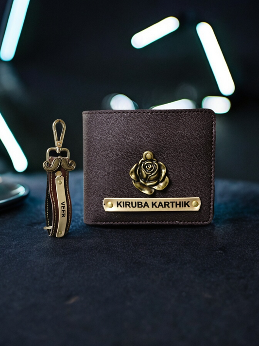 Imported textured wallet + Keychain