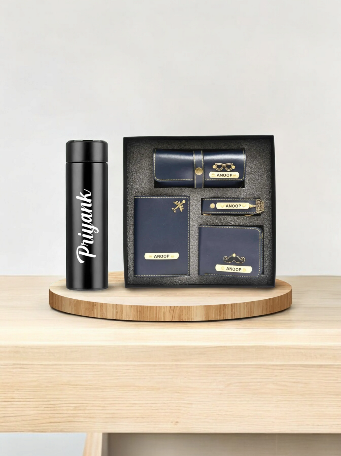 Personalised Temperature Bottle & All in One Men's Combo (4 pcs)