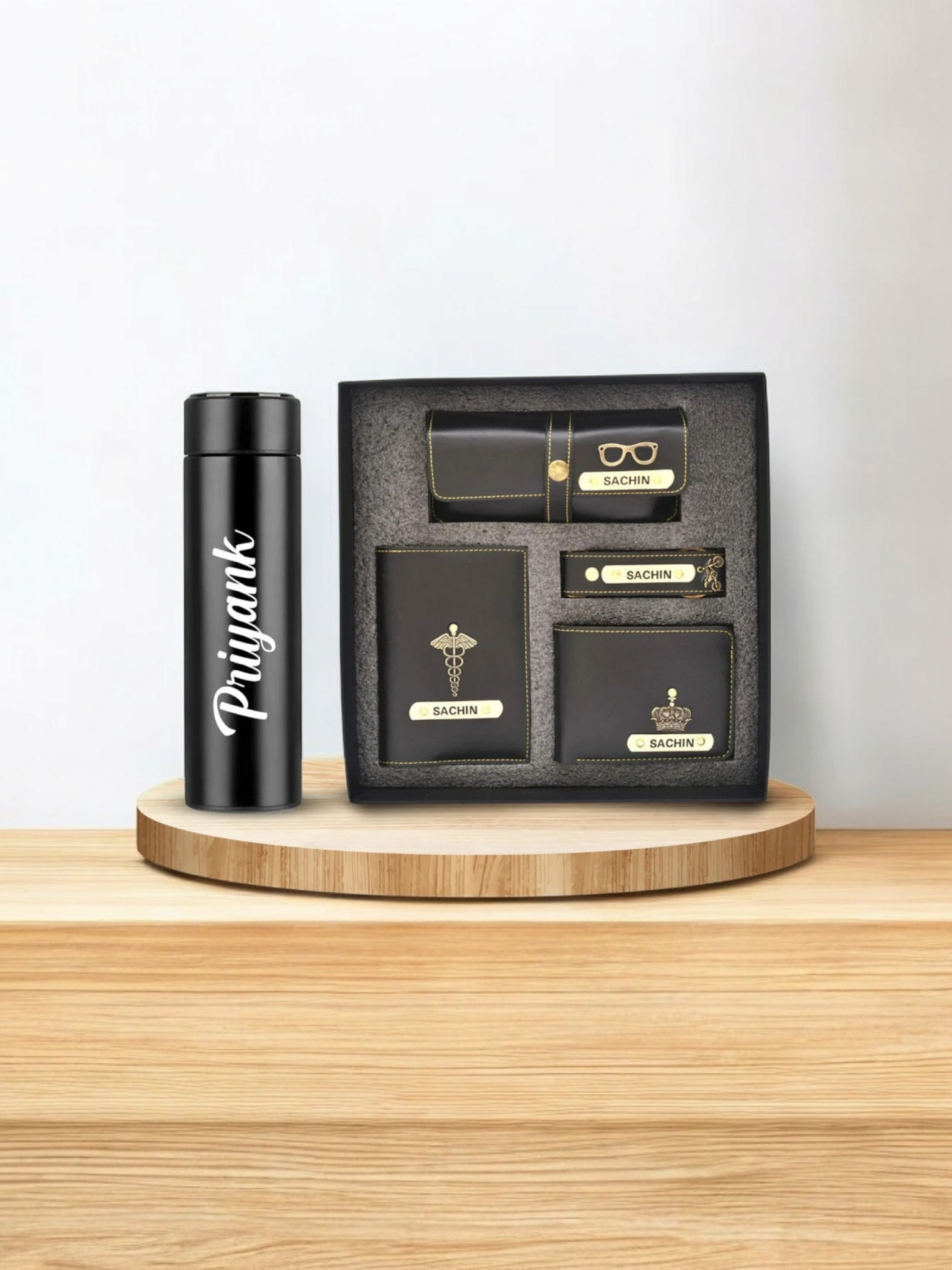 Personalised Temperature Bottle & All in One Men's Combo (4 pcs)