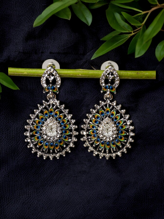 Peacock earrings