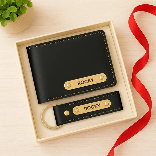 Name Wallet and Keychain Combo